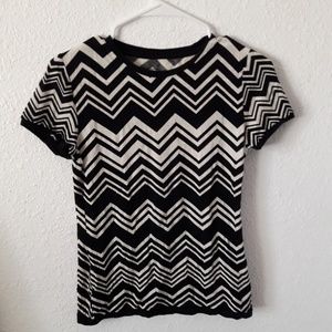 Missoni Black and white zig zag T-shirt